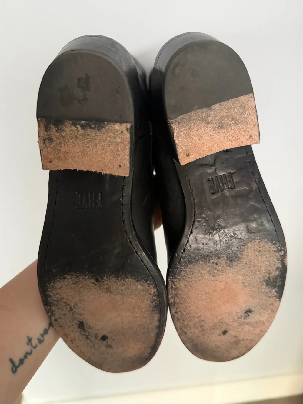 Frye Black Tall Leather Riding Boots